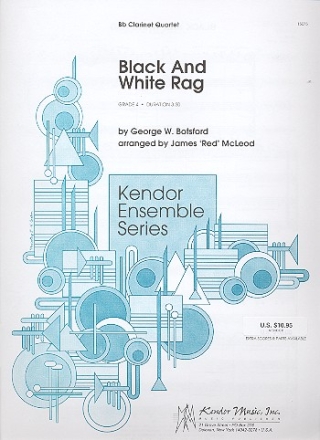 Black and White Rag for 4 clarinets score and parts