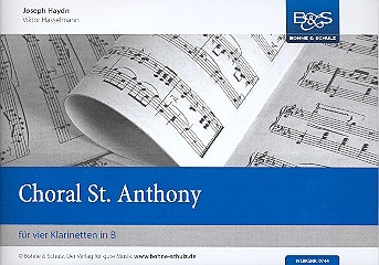 Choral St. Anthony fr 4 Klarinetten in B Partitur und Stimmen