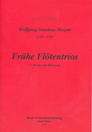 Frhe Fltentrios (3. Stimme auch Klarinette) Partitur und Stimmen