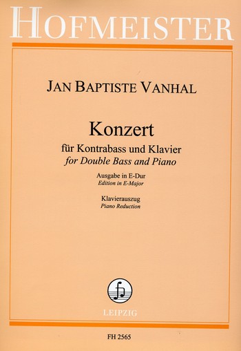 Konzert E-Dur fr Kontraba und Orchester fr Kontraba und Klavier