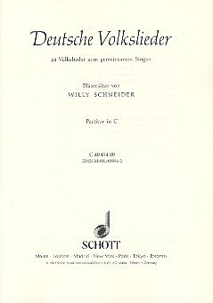 Deutsche Volkslieder fr kleines Blasorchester Partitur (zugleich Spielpartitur) - in C
