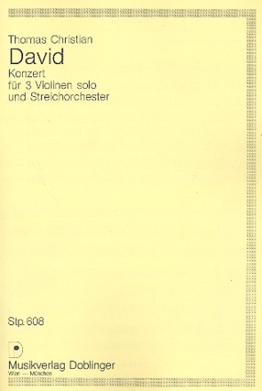 Konzert fr 3 Violinen und Streichorchester,   Partitur