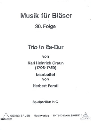 Trio Es-Dur fr 3 Blasinstrumente 4 Stimmen und Partitur in C