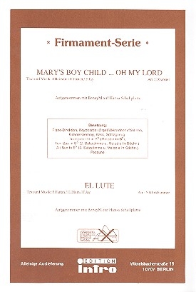 Mary's Boy Child   und   El Lute: fr Salonorchester Piano-Direktion und Stimmen