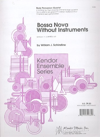 Bossa Nova without instruments: knee slapping, finger snapping (..) for a quartett or any group of musicians