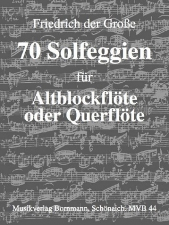 70 Solfeggien  fr Altblockflte Solo (Querflte)