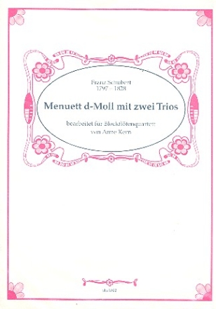 Menuett d-Moll mit 2 Trios fr 4 Blockflten (SATB) Partitur und Stimmen