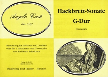 Sonate G-Dur für Hackbrett und Cembalo (2 Hackbretter und Violoncello) Stimmen