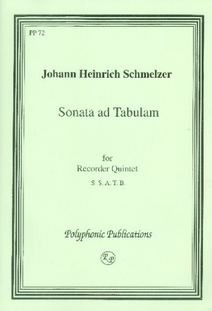 Sonata ad tabulam for 5 recorders quintet (SSATB) score and parts