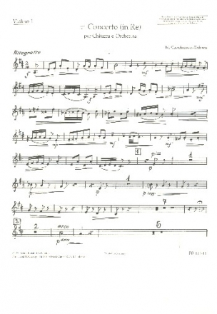 Konzert D-Dur Nr.1 op.99 für Gitarre und Orchester Violine 1