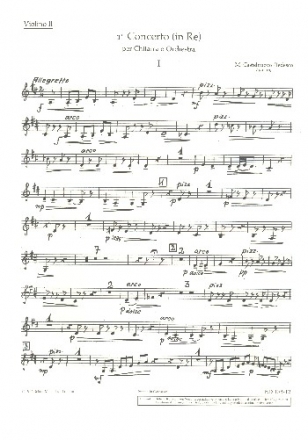 Konzert D-Dur Nr.1 op.99 fr Gitarre und Orchester Violine 2