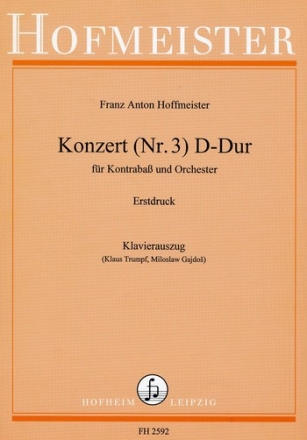 Konzert D-Dur Nr.3 fr Kontraba und Orchester fr Kontraba und Klavier