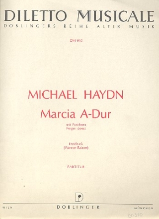 Marcia A-Dur fr Posthorn und Kammerorchester Partitur