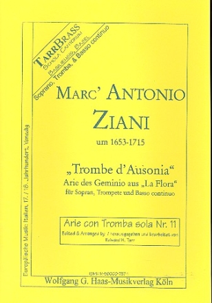 Trombe d'Ausonia Arie des Geminio aus La flora für Sopran, Trompete und Bc,   Stimmen