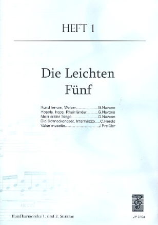 Die leichten Fnf Band 1 fr Handharmonika (1. und 2. Stimme)