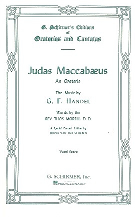 Judas Maccabaeus for soli, chorus, orchestra vocal score