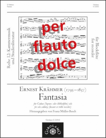 Fantasia  fr Csakan (Sopran- oder Altblockflte) solo