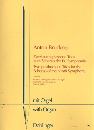 2 nachgelassene Trios zum Scherzo der 9. Sinfonie fr Viola und Orgel