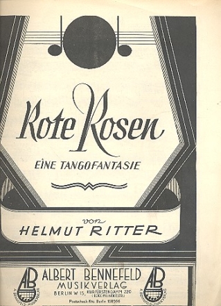 Rote Rosen: Tangofantasie fr Klavier