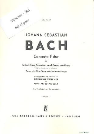 Konzert F-Dur fr Oboe, Streicher und Bc Streicherset