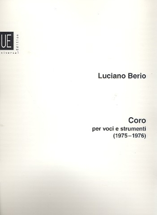Coro per voci e strumenti partitura (1975/76)