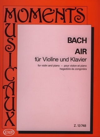Air aus der Ouvertre D-Dur Nr.3 BWV1068 fr Violine und Klavier