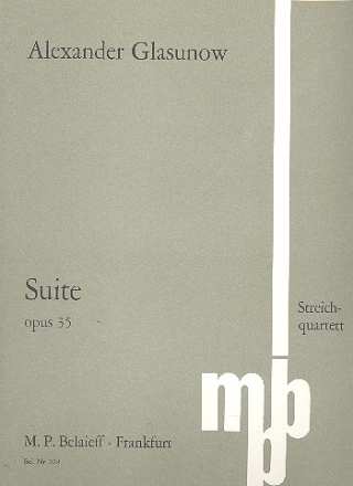 Suite op.35 fr Streichquartett Stimmen
