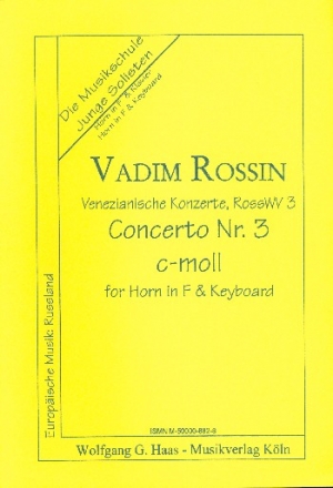 Konzert c-moll Nr.3 fr Horn in F und Klavier
