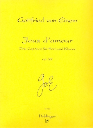 Jeux d'amour op.99 3 Capricen fr Horn und Klavier