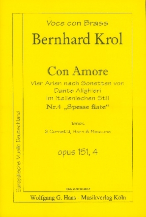 Spesse fiate op.151,4 fr Tenor, 2 Kornette, Horn, Posaune Stimmen