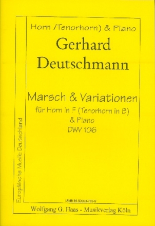 Marsch und Variationen DWV106 fr Horn in F (Tenorhorn in B) und Klavier