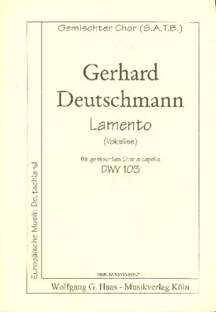 Lamento DWV103 Vokalise fr gem Chor a cappella Partitur