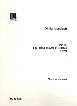 Pice pour piano et quatuor  cordes (1991) Streicherstimmen