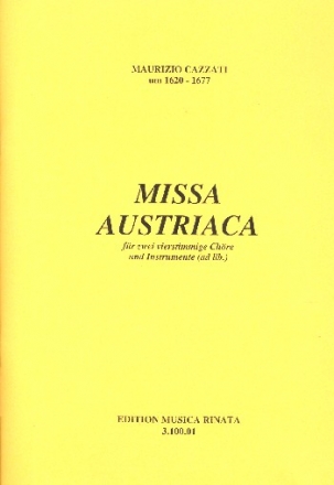 Missa austriaca fr Doppelchor und Bc Partitur