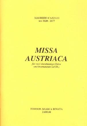 Missa austriaca fr Doppelchor und Bc Partitur