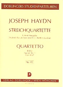 Streichquartett B-Dur op.64,3 Hob.III:67  Studienpartitur