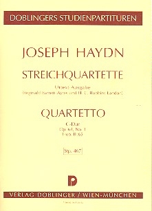 Streichquartett C-Dur Op.64,1 Hob.III:65,  Studienpartitur 