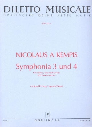 SYMPHONIA 3 UND 4 FUER VIOLINE (SOPRANBFL) UND BC