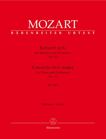 Konzert G-Dur Nr.17 KV453 fr Klavier und Orchester Partitur