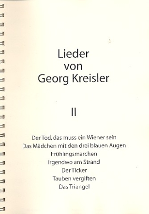 Lieder von Georg Kreisler Band 2 für Gesang und Klavier