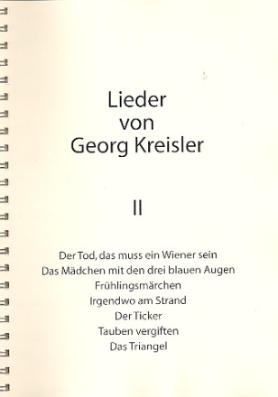 Lieder von Georg Kreisler Band 2 fr Gesang und Klavier