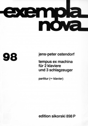 TEMPUS EX MACHINA FUER 2 KLAVIERE UND 3 SCHLAGZEUGER,  PARTITUR (= KLAVIER)