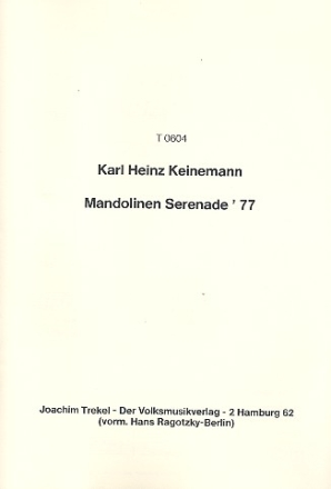 Mandolinen-Serenade '77 fr Mandoline solo