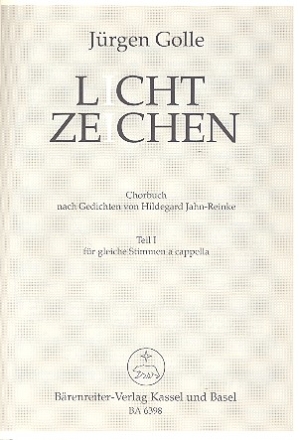 Lichtzeichen Band 1 Chorbuch fr gleiche Stimmen a cappella Partitur