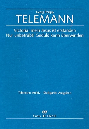 Victoria mein Jesus ist erstanden TWV1:1746 fr Ba, Trompete, Violine, Viola und Bc,   Klavierauszug