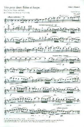 Trio D-Dur op.25 fr 2 Flten und Harfe Flte 1
