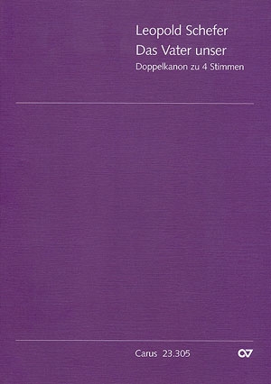 DAS VATER UNSER DOPPELKANON ZU 4 STIMMEN (SATB),  PARTITUR DT/LA MIT VORW., KRIT. BER. U. FAKSIMILE