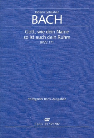 Gott wie dein Name so ist auch dein Ruhm Kantate Nr.171 BWV171 Studienpartitur (dt/en)