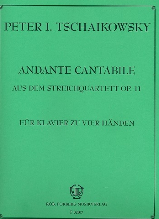 Andante cantabile op.11 fr Klavier zu 4 Hnden