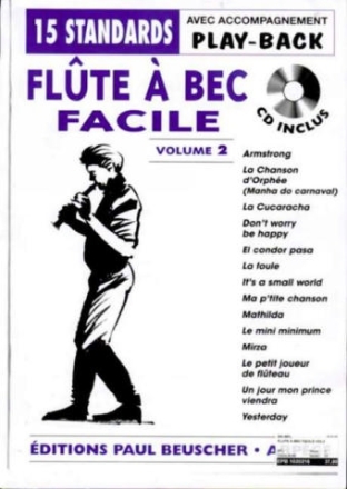 Flte  bec facile vol.2 (+CD) 15 standards for flute a bec